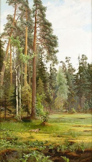 Mauritz Lindstrom Forest Clearing Norge oil painting art